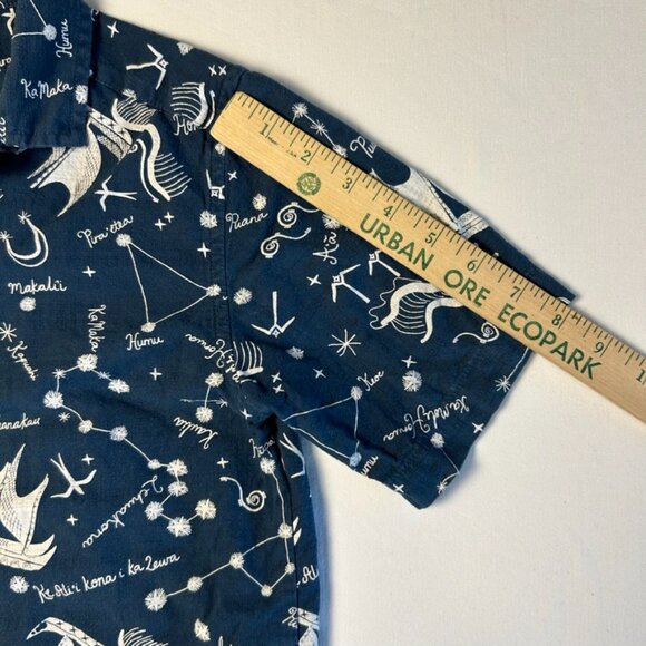 Patagonia YOUTH Aloha Shirt Hokule'a Stars Constellation Navy Pataloha size M - Picture 7 of 8